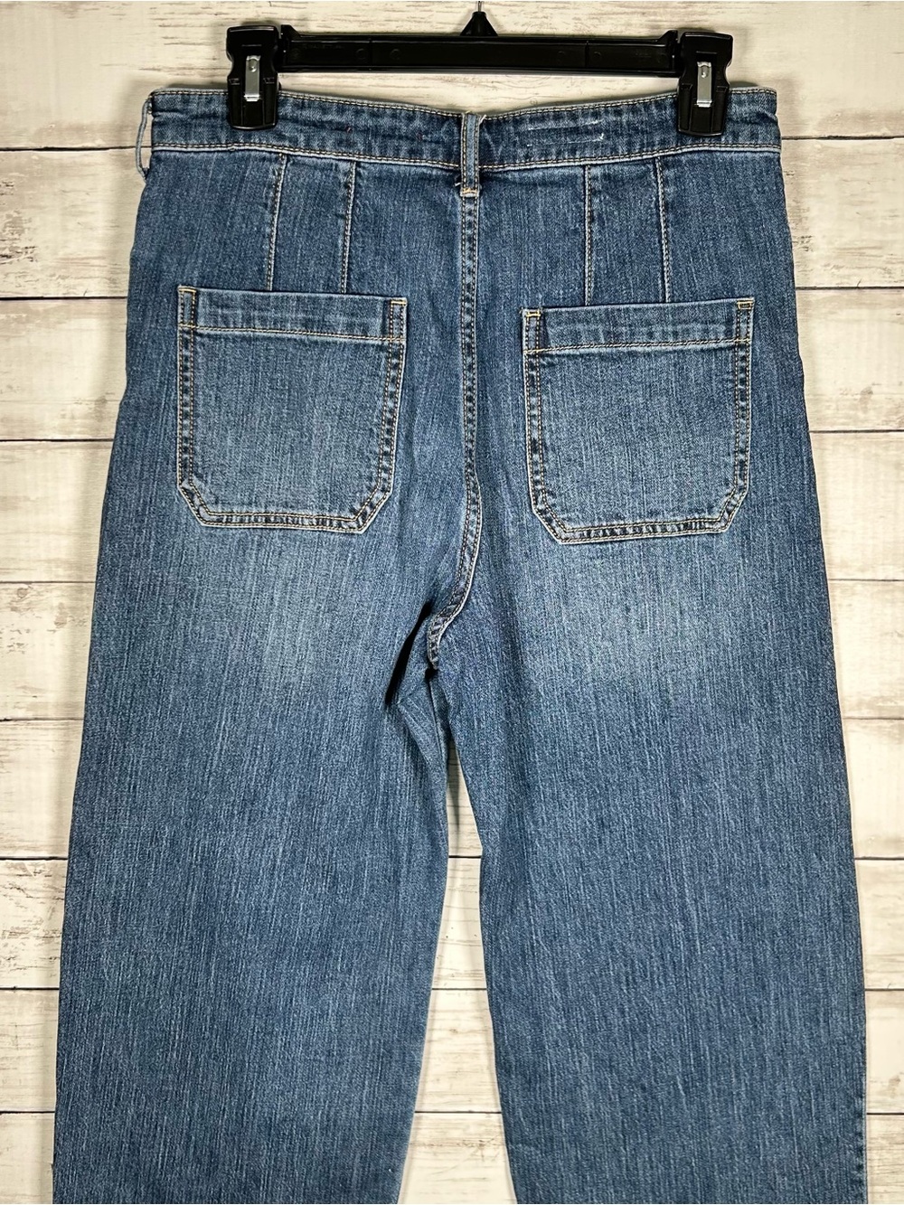 Pilcro High-Rise Relaxed Wide-Leg Cropped Slight Barrel Jeans 28 Petite - Picture 5 of 7